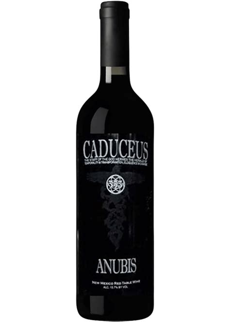 anubis wine caduceus.